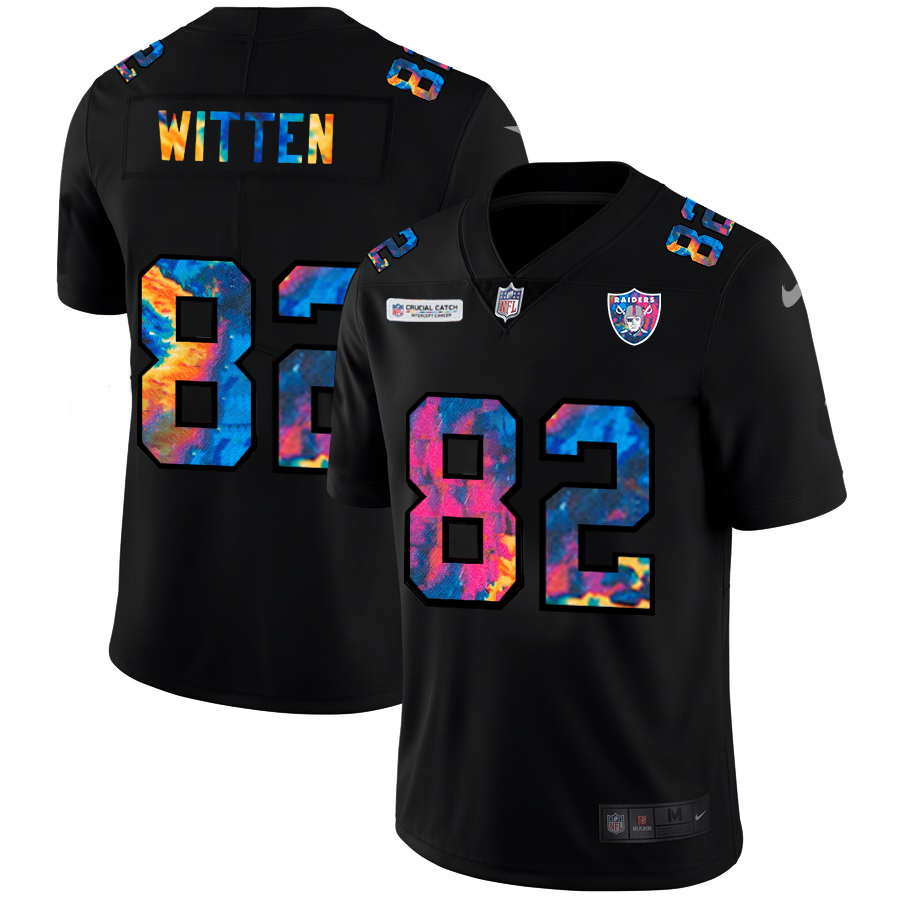 NFL Las Vegas Raiders #82 Jason Witten Men Nike MultiColor Black 2020  Crucial Catch Vapor Untouchable Limited Jersey->oakland raiders->NFL Jersey